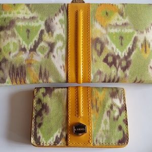 2 pcs. LODIS Wallet w/Matching Card Holder Set